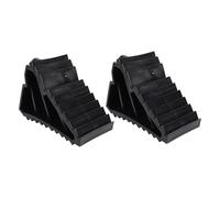 TYCIONG 2pcs Heavy Duty Wheel Chocks for Trucks Trailers & Boats with Anti-Slip Ribbed Design Weatherproof PE Material Compact Stackable Storage 140x95x78mm