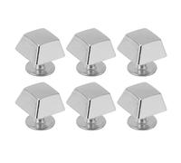 TYCIONG 30 Sets Screw Back Rivet Button, 12mm Square Trapezoid Shape Bright Color Handbag Feet Spike Rivet for Belts, with High Strength Zinc Alloy for Bags Clothing Decorative (Silver)