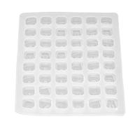 TYCIONG 3pcs Silicone Baking Mould 48 Holes Chocolate Cake Pudding Mold Food Grade Safe for Oven Refrigerator Dishwasher with Alphabet Number Patterns (Silver)