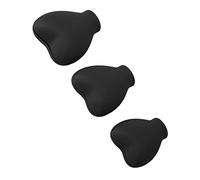 TYCIONG 3pcs Silicone Makeup Brush Cover Portable Cosmetic Brush Guard Cap for Makeup Artists (Black)