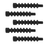 TYCIONG 5PCS Waterproof V Brake Cable Protective Boots for Steel Wire Service Life Improvement, Smooth Installation, for Most V-Brake of Curved Arm Mountain Folding Bike, Black, 5.52 * 0.16 Inch