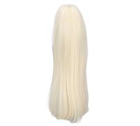 TYCIONG 8-9 Inch Doll Wig Soft Long Straight Heat Resistant Fiber Hair Replacement Wig for Dolls DIY (Light Gold)