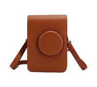 TYCIONG Adjustable Strap Camera Bag PU Leather Camera Case for Mini Convenient Design for Perfect Shots (Brown)