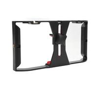 TYCIONG Aluminum Handheld Phone Cage with Handles Professional Phone Rig Stabilizer for Live Video Recording 5 Screw Ports 2 Cold Shoe Mounts Adjustable Bracket Universal Up to 100mm