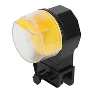 TYCIONG Automatic Fish Feeder, Timed Food Dispenser for Dry Granular and Flake Food, with 12 or 24 Hours Feeding Interval, for Aquarium (Yellow)