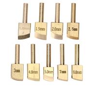 TYCIONG Brass Leather Edge Soldering Tip Set Smooth Finish 1-9mm Line Press Solder for Leather Craft Making Yellow 9 Pcs