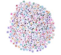 TYCIONG Colorful Acrylic Round Letter Beads 1000pcs DIY Bracelet Tool for Jewelry Making Accessories