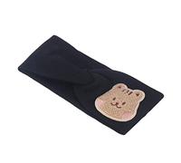 TYCIONG Cotton Baby Headbands Soft Elastic Cartoon Pattern Head Protection Wrap for Toddlers, Excellent Comfort for Babies, 1pc (Black)