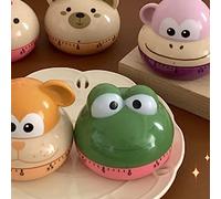 TYCIONG Cute Mechanical Kitchen Timer Cartoon Animal Shape 60 Minutes Manual Reminder for Students (#2)
