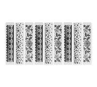 TYCIONG Embossing Folder Durable Plastic Template for Crafting Projects Suitable for Card Making and Scrapbooking 5.8 X 1.2in 9Pcs