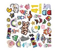 TYCIONG Embroidered Patches 41 Pcs Cute Cartoon Iron On Patches Multi Purpose for Clothes Decoration 4.7 X 3.9 X 0.8in