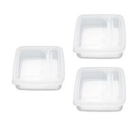 TYCIONG Flip Lid Cheese Container Durable Food Storage Box for FridgeStackable Set 3Pcs for Kitchen Clear PP Safe Food Storage
