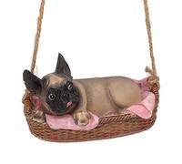 TYCIONG Garden Dog Statue Outdoor Resin Swing Ornament Hanging Decoration Home Bulldog Animal Gift (#3)