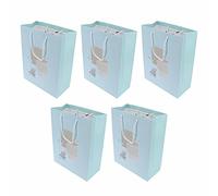 TYCIONG Gift Bag Durable Handled Paper Tote for Accessories Storage for Party Decorations and Wedding, 5Pcs (B&B Bear Claw)