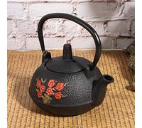 TYCIONG Iron Teapot Exquisite Japanese Style Tea Kettle for Tea Ceremony Plum Blossom Bamboo
