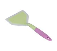 TYCIONG Kitchen Silicone Spatula, 2 Color Non Stick Cooking Shovel with Ergonomic Handle, for Pancakes Omelette Meat and Non Stick Pans (Green Shovel Head)