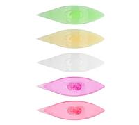TYCIONG Lacemaking Craft Tool Sewing Accessories Smooth Plastic Tatting Shuttle Sets Easy to Wind and Use for Crocheted Fabrics 5Pcs (12039 Fruit Green, Fruit Yellow, White,)