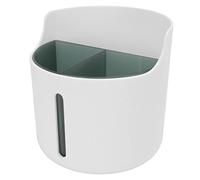 TYCIONG Large Capacity Detachable Pencil Holder Organizer for Study and Work, Premium Material, 4.69 X 4.92 Size (Double-layer compartment storage box-round green)