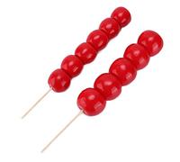 TYCIONG Miniature Lifelike Sugar-Coated Haws Ornaments for Home Decor, Eco-Friendly 2Pcs Miniature Food Dollhouse for Doll Kitchen