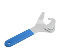TYCIONG Motorcycle Shock Spanner Wrench Shock Adjustment Tool Adjustable Shock Preload Tool with Hooked Jaw for 35mm-75mm Spring Collars Heavy Duty Steel PVC Hanging Hole Design