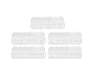 TYCIONG Nail Art Pearls Kit Elegant DIY 12 Grids 2mm-4mm White Flat Back Half Round Pearls Kits for Holidays, Parties, Safe Premium Plastic Material