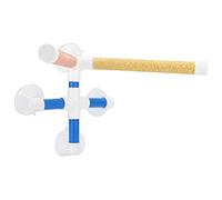 TYCIONG Parrots Shower Standing Pole with Frosted Coating for Firm Grip and Claw Grinding, Bird Perch Toy for Feather Maintenance, Lightweight and Easy to Install, Suitable for Bird Bathing