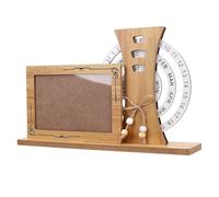 TYCIONG Perpetual Calendar Frame, Rotating Wheel Design Eternal Calendar Photo Frame with Customizable Photo Insert for Home Office Desk Decor (Ferris Wheel)