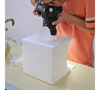 TYCIONG Portable LED Studio Mini Light Box for Small Objects Crease Resistant for Jewelry Accessories Toys, PP Material