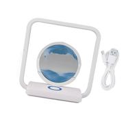 TYCIONG Portable Sand Art Desk Lamp USB Stepless Dimming 3D Dynamic Hourglass Sand Art Painting LED Night Light for Home Office Desktop Decoration (Blue)