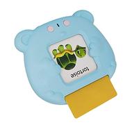 TYCIONG Precise Bilingual Interactive Learning Flashcard Educational Toys with Vivid Pictures for Kids, Chinese English Talking Flash Cards for Baby Toddler (Blue)