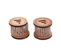 TYCIONG Queen Bee Cage, 4Pcs Needle Type Bee Catcher Equipment with Stainless Steel and Log Material, for Beekeeping Apiculture Accessory Tools
