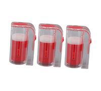 TYCIONG Queen Bee Marking Cage Catcher 3Pcs Plastic One Handed Bee Queen Marker Bottle with Smooth Round for Beekeepers Beekeeping Tools (Red)