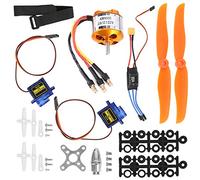 TYCIONG RC Remote Control Aircraft 2212 KV2200 Motor 6035 Propeller Servo 30A ESC XT60 Set Aircraft Accessories Set Wonderful for RC Drone Enthusiasts Plastic + Metal Shown