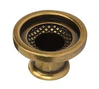 TYCIONG Round Retro Style Zinc Alloy Cabinet Cupboard Handle Smooth Drawer Handle Antique Style for Cabinet Closet Drawer Bronze, 1 for Home Improvement (Green Ancient Round Shape)