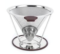 TYCIONG Stainless Steel Coffee Filter, Double Layer Design with Stable Water for 1-6 Cup, Food Grade 304 Material, Easy to, Compatible with Various Coffee Pots
