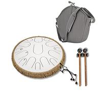 TYCIONG Steel Tongue Drum Support Pad for Yoga Performance in Red, 15 Note Portable Ethereal Drum Kit with Mallets and Bag (#2)