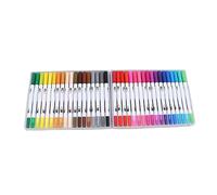 TYCIONG Watercolor Dual Tip Brush Marker Set High Color Saturation for Drawing Outlining Handbook for Adults Kids PP Plastic