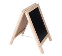 TYCIONG Wooden Double Sided Easel Chalkboard Magnetic Whiteboard Easel for Kids Blackboard Polished Wooden with Foldable Stand Chalk for Art Classroom