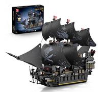 TYCOLE Black Pearl Pirate Ship Toy Building Blocks Sets with Lights, Creative Boat Toy Model, Birthday Gift for Kids Boys Girls Adults 8+, Home Office Decor 2288 Pieces