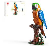 TYCOLE Macaw Parrot Building Sets for Kids & Adults, Creative Bird Building Blocks Model, Animal Toys, Decor for Home Office, Birthday Gifts for 8-12 Boys Girls 1138PCS