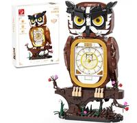 TYCOLE Owl Clock Building Blocks Set, STEM Building Toys with Functional Clock, Collectible Bird Display Model for Home Decor, Creative Gift for Adults Boys Ages 8-12 (964Pcs)