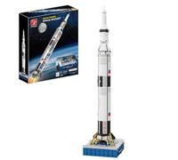 TYCOLE Space Rocket Building Block Set with Launch Stand, DIY Rocket Ship Model with Translucent Design, Cool Collectible Model for Home & Office Decor,Birthday Gift for Adults and Boys 8-12 (846PCS)
