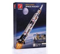 TYCOLE Space Rocket Building Set, Space Series Apollo V Model, 846 Pieces, Ages 6+, with Display Stand and Lampstand
