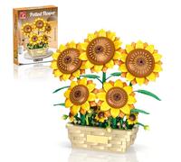 TYCOLE Sunflowers Building Blocks Set, 861Pcs Botanical Bouquet Flowers Building Set for Adults, Home Office Decor, Sunflower Gifts for Women Girls, Christmas Birthday Gift Collection