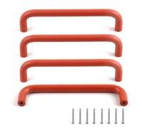 Tycoonest Colourful Curved Handles, Set of 4 - Bright Mix & Match Drawer Pulls for Cabinets & Dressers, Add a Splash of Colour to Your Home - Hole Spacing 128mm