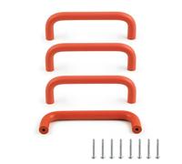 Tycoonest Colourful Curved Handles, Set of 4 - Bright Mix & Match Drawer Pulls for Cabinets & Dressers, Add a Splash of Colour to Your Home - Hole Spacing 96mm