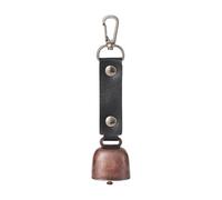 TyCylKu 4PCS Bear Bells For Hiking 14x3.5x2.5cm Iron+PU Loud Bear Repellents Bell For Hikers With With Leather Button Strap, Hiking Bells Warns Animals, Cowbell Bell Decorations Key Ring For Hikings