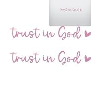 TyCylKu 8 Pieces Trust In God Car Rearview Mirror Sticker PVC 10x1.7cm Waterproof Trust In God Rear-view Mirror Decal, Funny Rearview Glass Decal, Glass Accessories For Men, Women, Bumper Bottles Lap