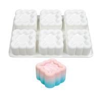 TyCylKu Cake Baking Molds - 6-Cavity Nonstick Easy Release | Mousse Cake Dessert Baking Mold - for Beginner Adults Kids Chocolate Pudding Jelly Candle Home Bakery Party Holiday