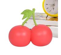 TyCylKu Cherry Squeeze 14cm Thermoplastic Rubber Cherry Squishys, Soft Realistic Cherrys Fidget Toy, Cherrys Party Favors, Squeeze Sensory Toys For Family Friends Youth Teens Offices Work